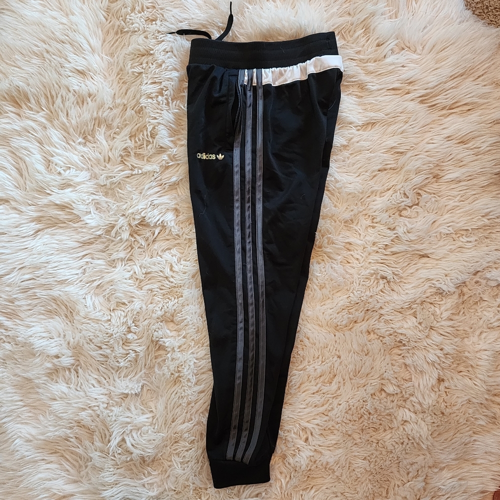 Adidas Youth Small-9/10 Dark Gray Lined Track Pants